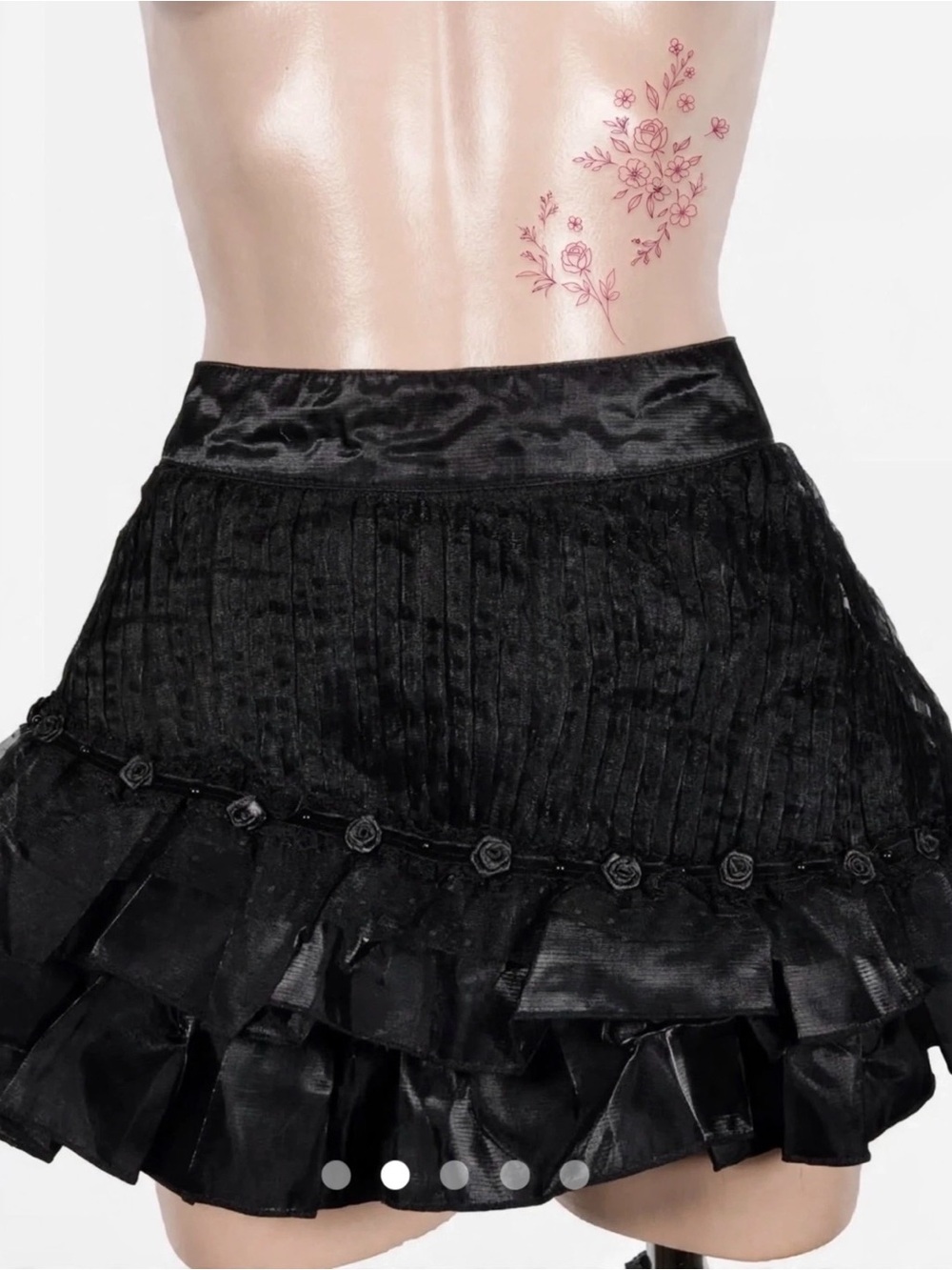 Living Dead Souls, Black Mini Skirt & Ruffle and Rosette Trim